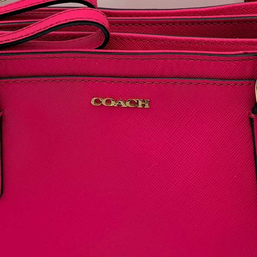 COACH Madison Mini Christie Carryall Satchel with Crossbody Strap in Hot Pink - Picture 4 of 13